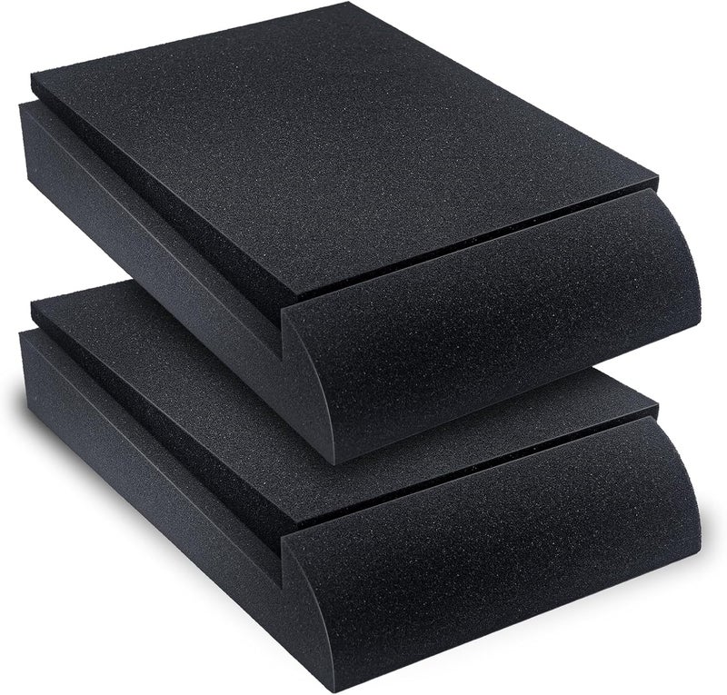 Liquid Stands Studio Monitor Sound Isolation Pads for Speakers 5" High-Density Speaker Foam Pads That Prevents Vibrations Angled Speaker Riser - Acoustic Speakers Isolation Pad for Floor, Desktop - Image 1